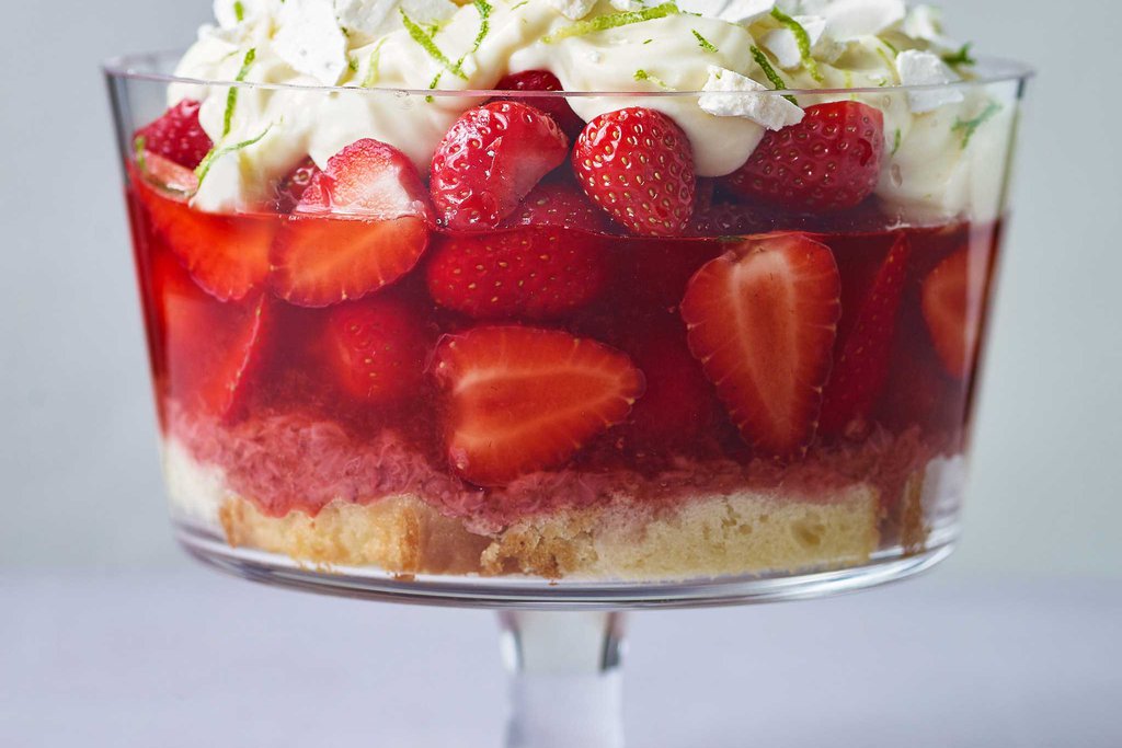 Strawberry & lime curd trifle recipe - Waitrose UAE & Partners