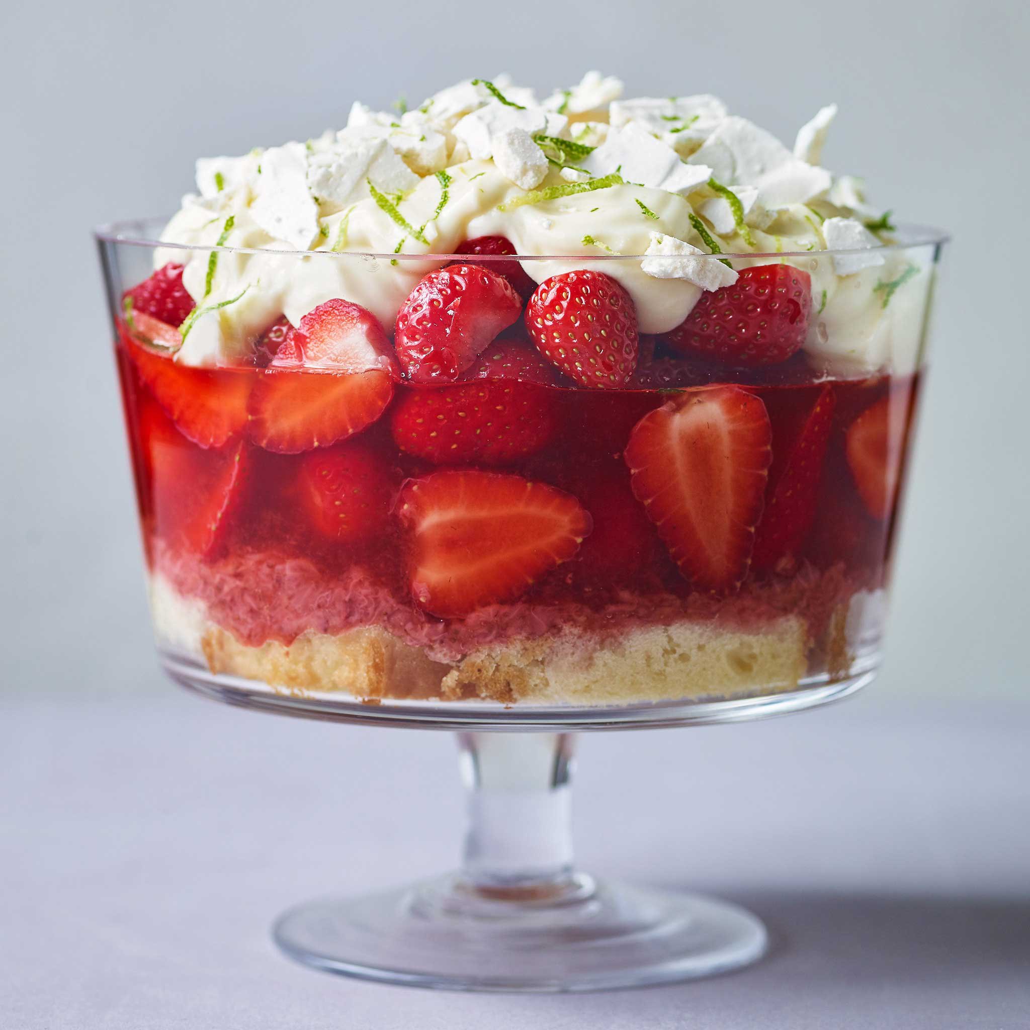 Strawberry & lime curd trifle