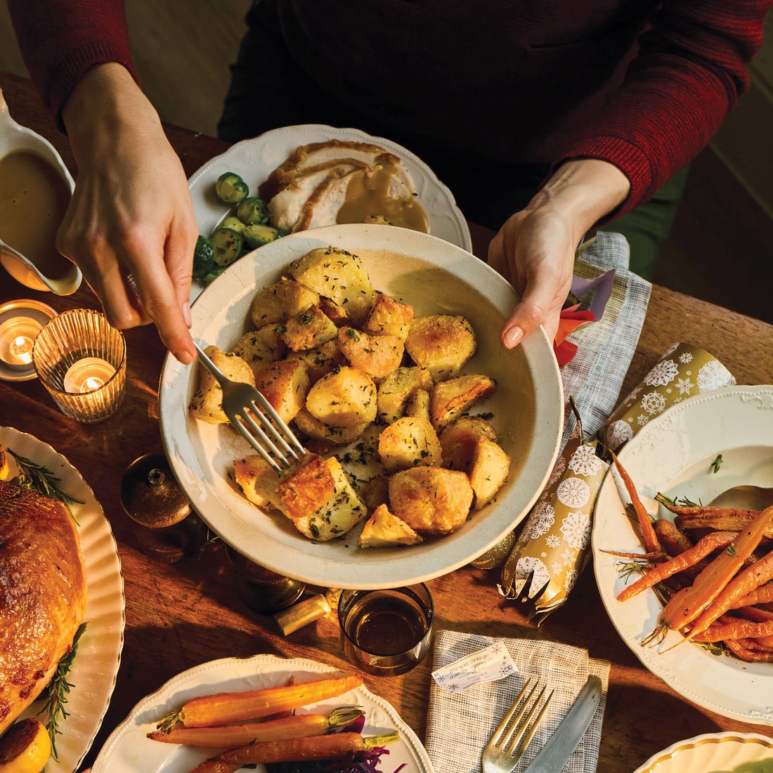 Bay & thyme roasties