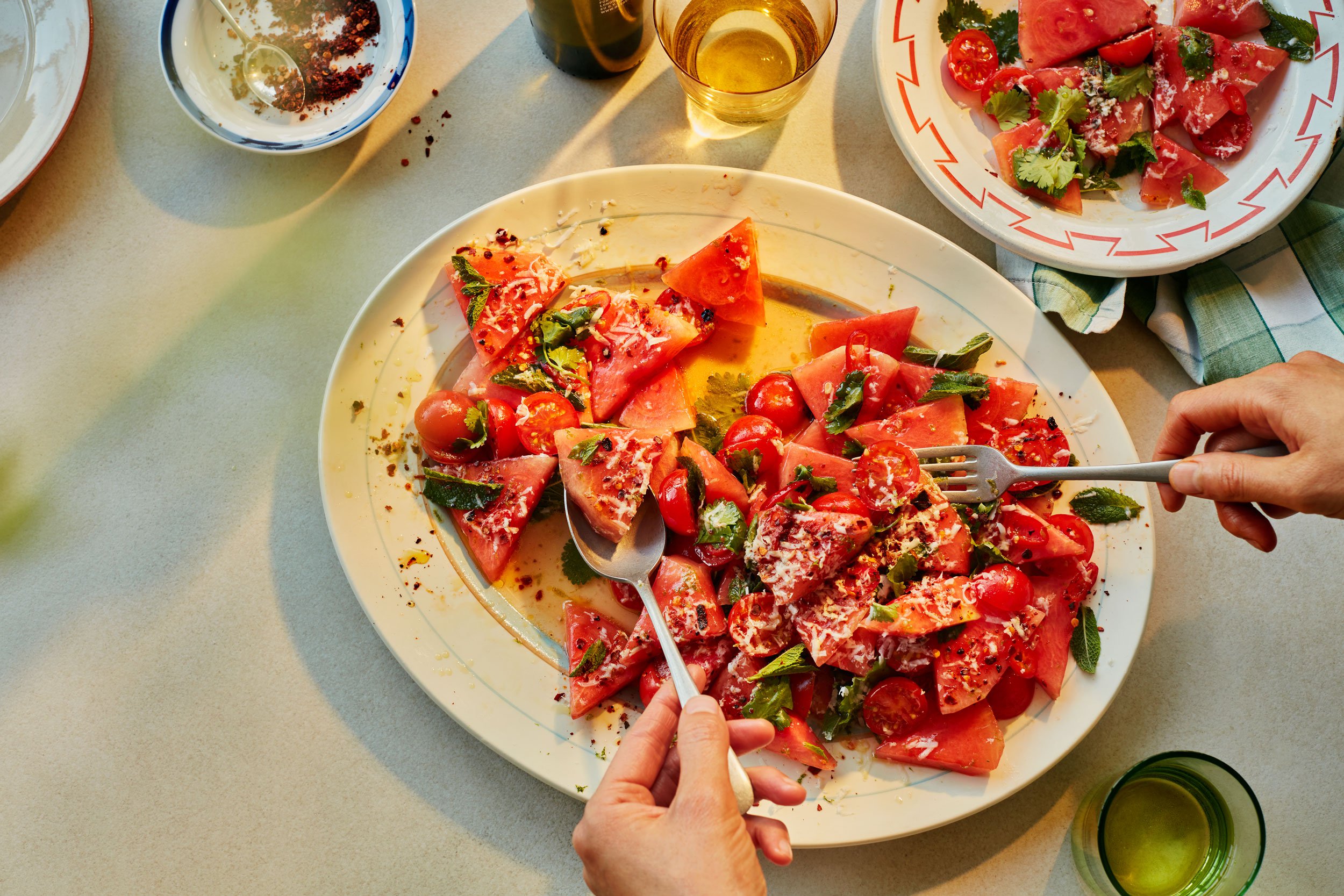 Turkish-style watermelon salad