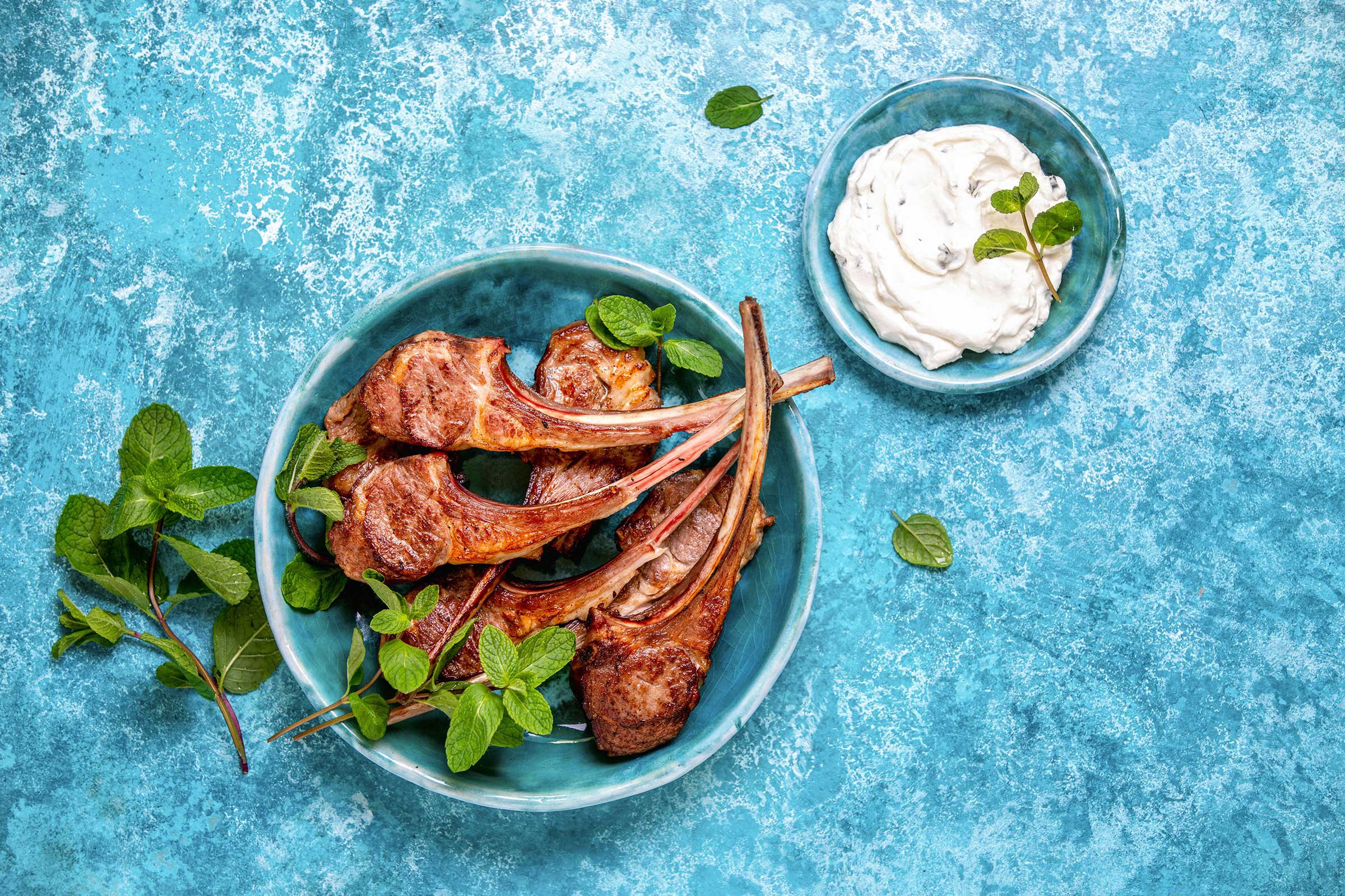 Juicy & succulent garlicky lamb chops