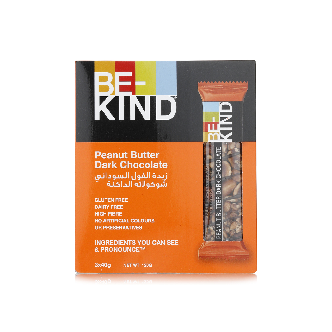 Be-Kind peanut butter & dark chocolate bar 3x40g - Waitrose UAE & Partners