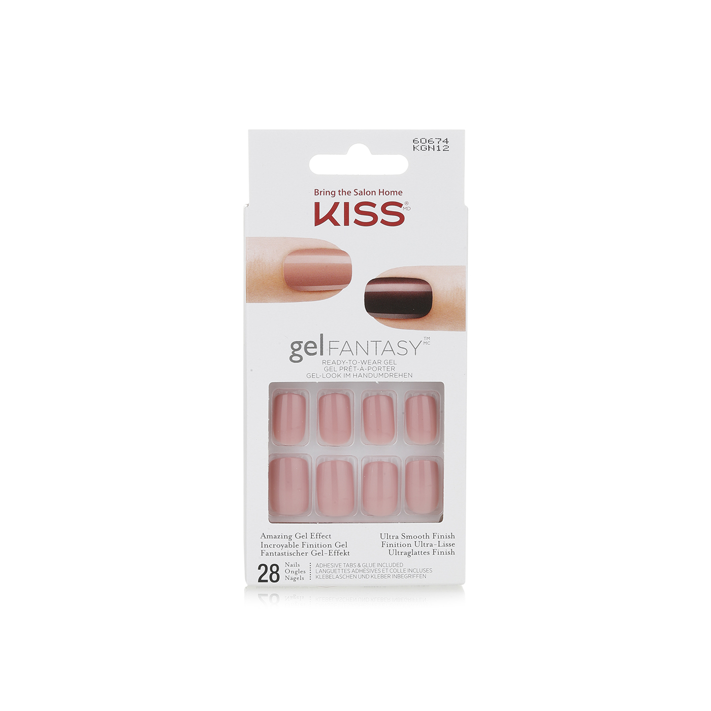 Kiss Gel Fantasy short length pink press on nails - Waitrose UAE & Partners