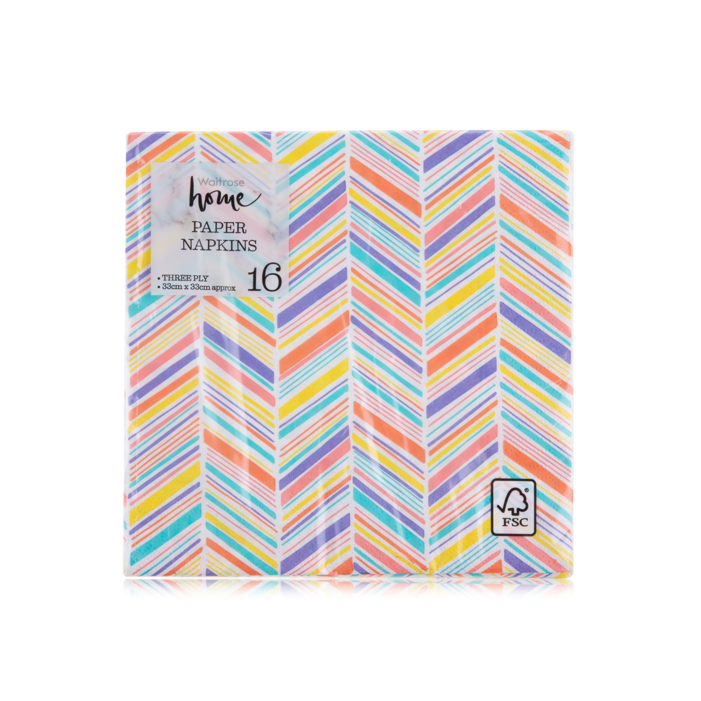 Waitrose Home modern lines napkin 16s Waitrose UAE & Partners