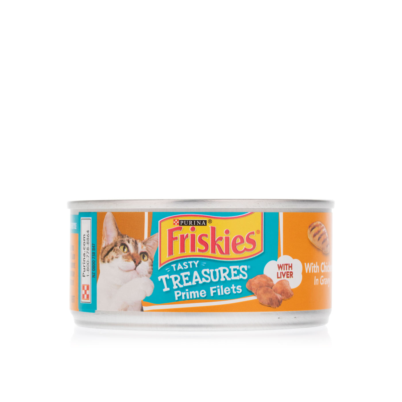 Friskies tasty treasures prime filets with chicken and liver in gravy ...