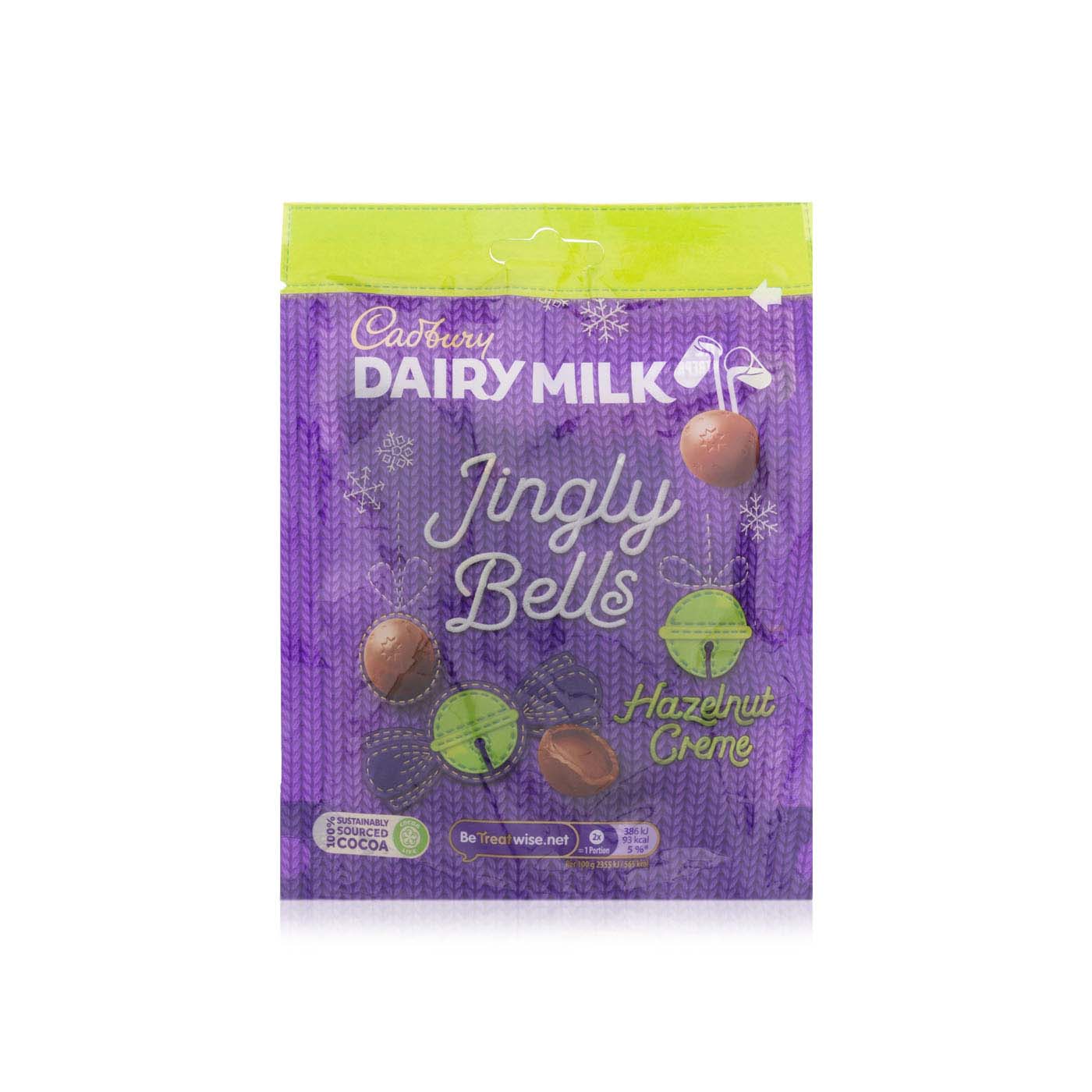 Cadbury dairy milk jingly bells hazelnut creme chocolates 73g
