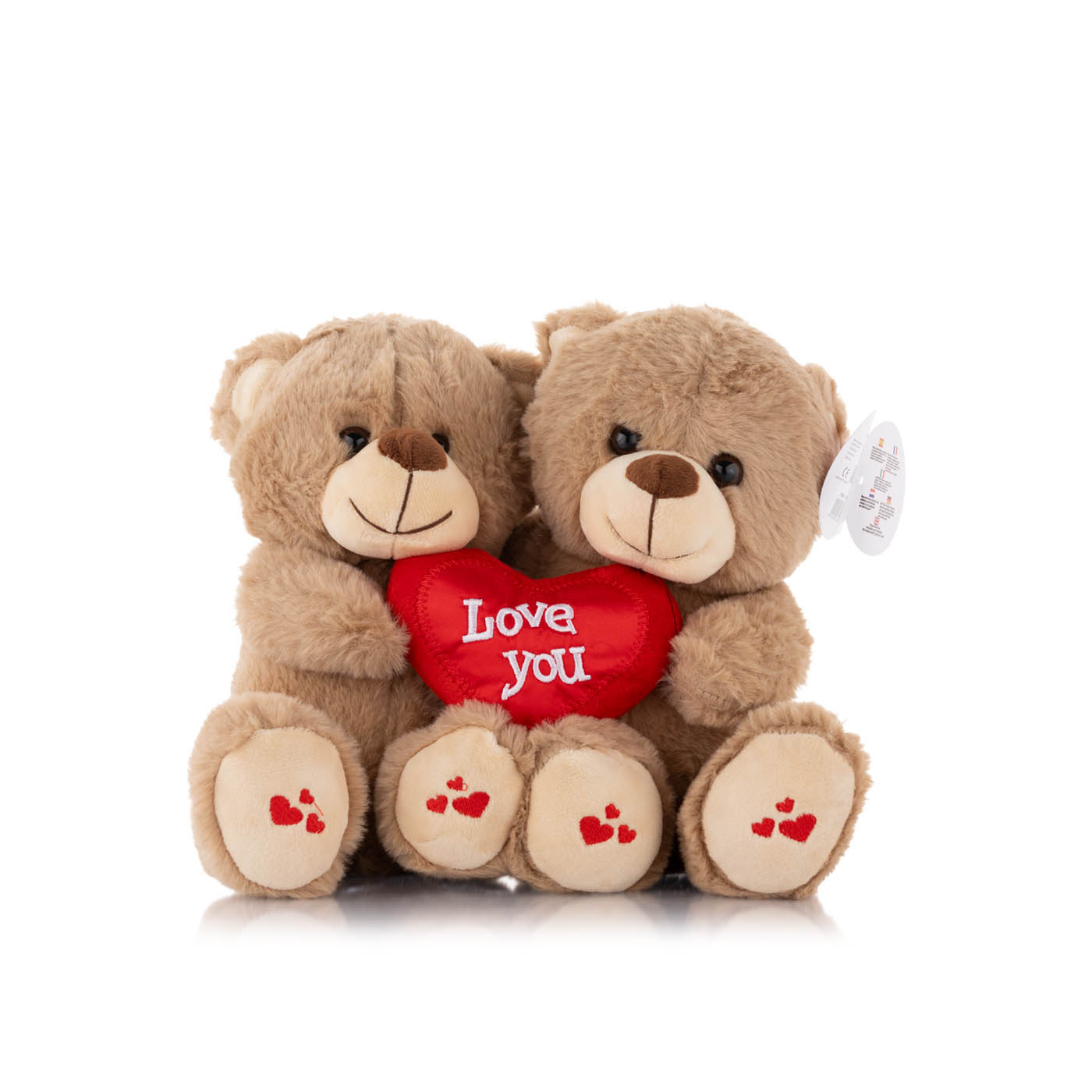 Cuddles twin red teddy bears with love heart 20cm - Waitrose UAE & Partners