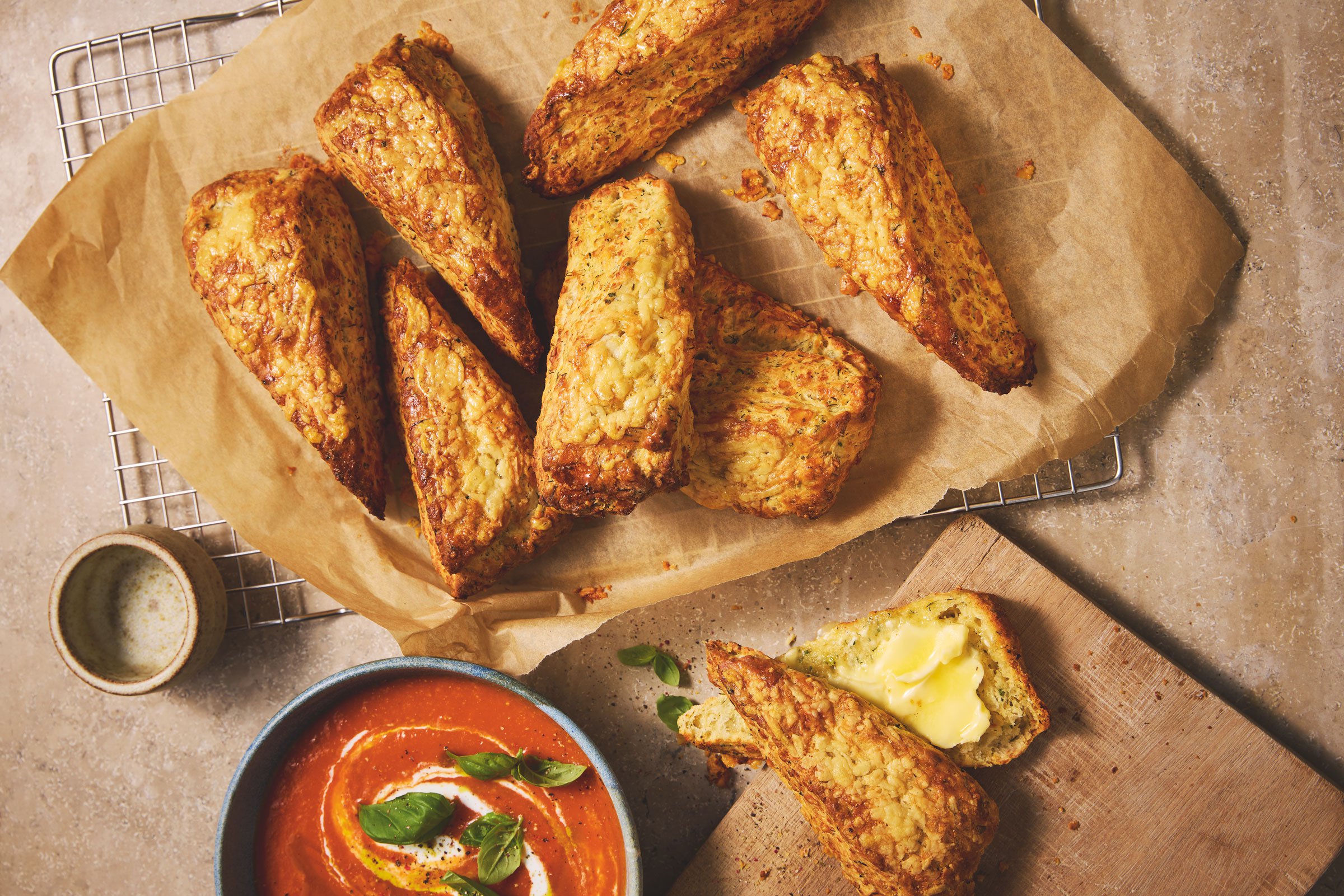 Cheddar & herb American-style biscuits