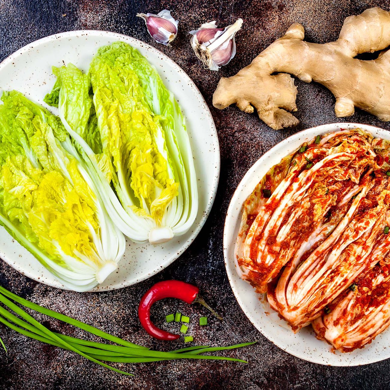 Spicy seasoning gives kimchi its trademark kick