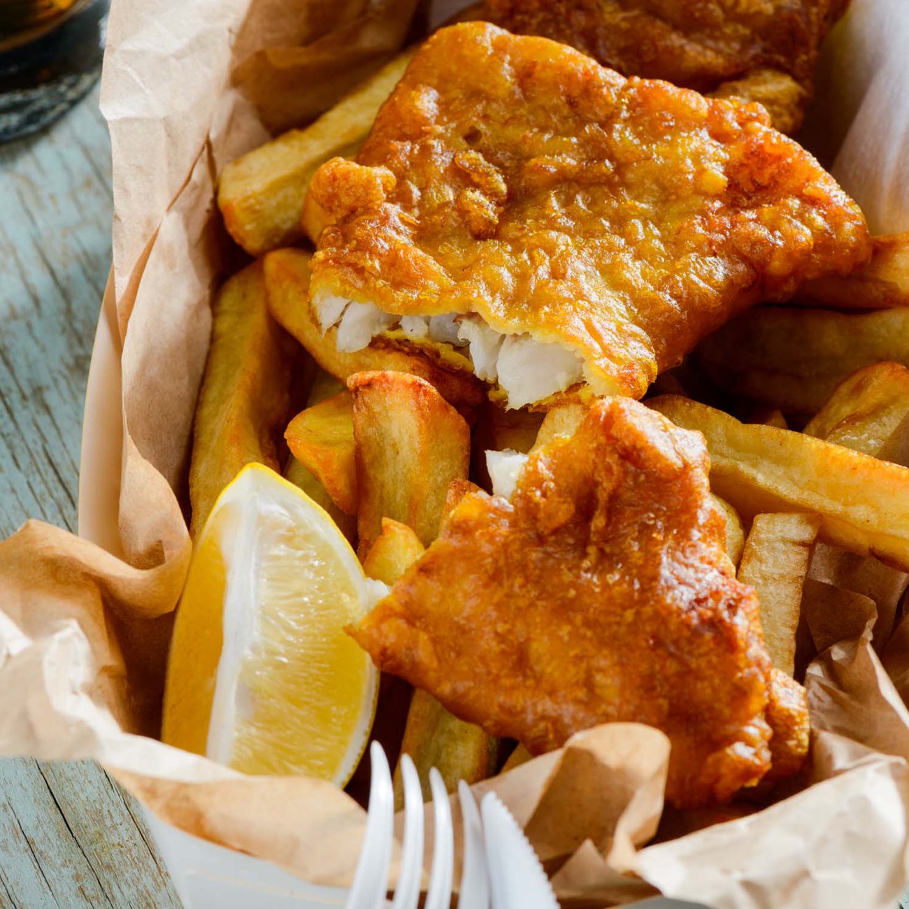 End the day with fish and chips